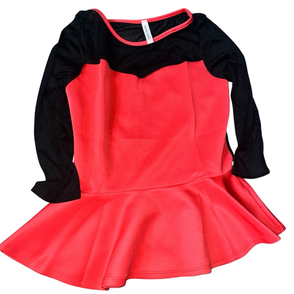 Kids coral and Black Costume Dress NWOT!